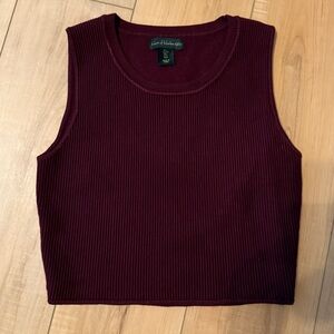 🍷 House of Harlow 1960 Cropped Sweater Tank (NWOT) Size L